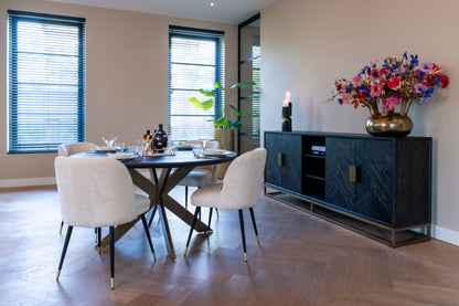 Richmond Interiors Esszimmerstuhl Alicia FR white chenille fire retardant Esszimmerstuhl Richmond Interiors