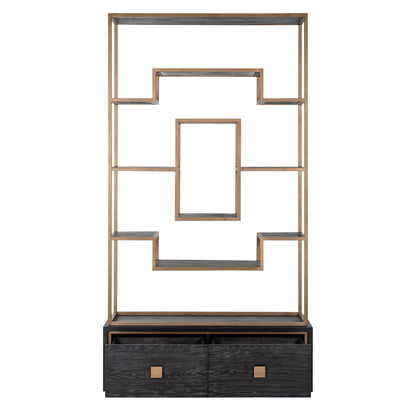 Richmond Interiors Vitrine Hunter black rustic Vitrine Richmond Interiors