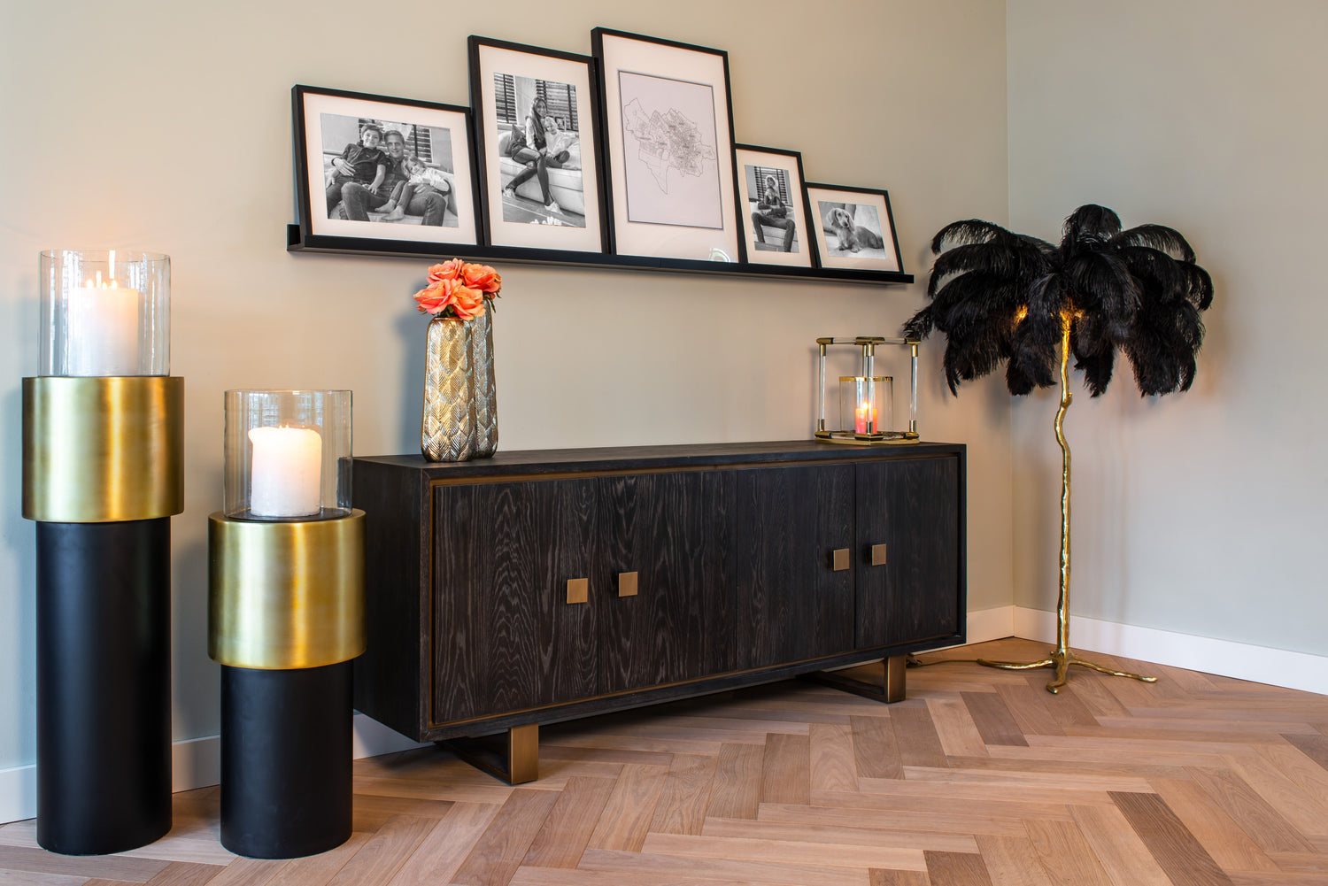 Richmond Interiors Sideboard Hunter black rustic Sideboard Richmond Interiors