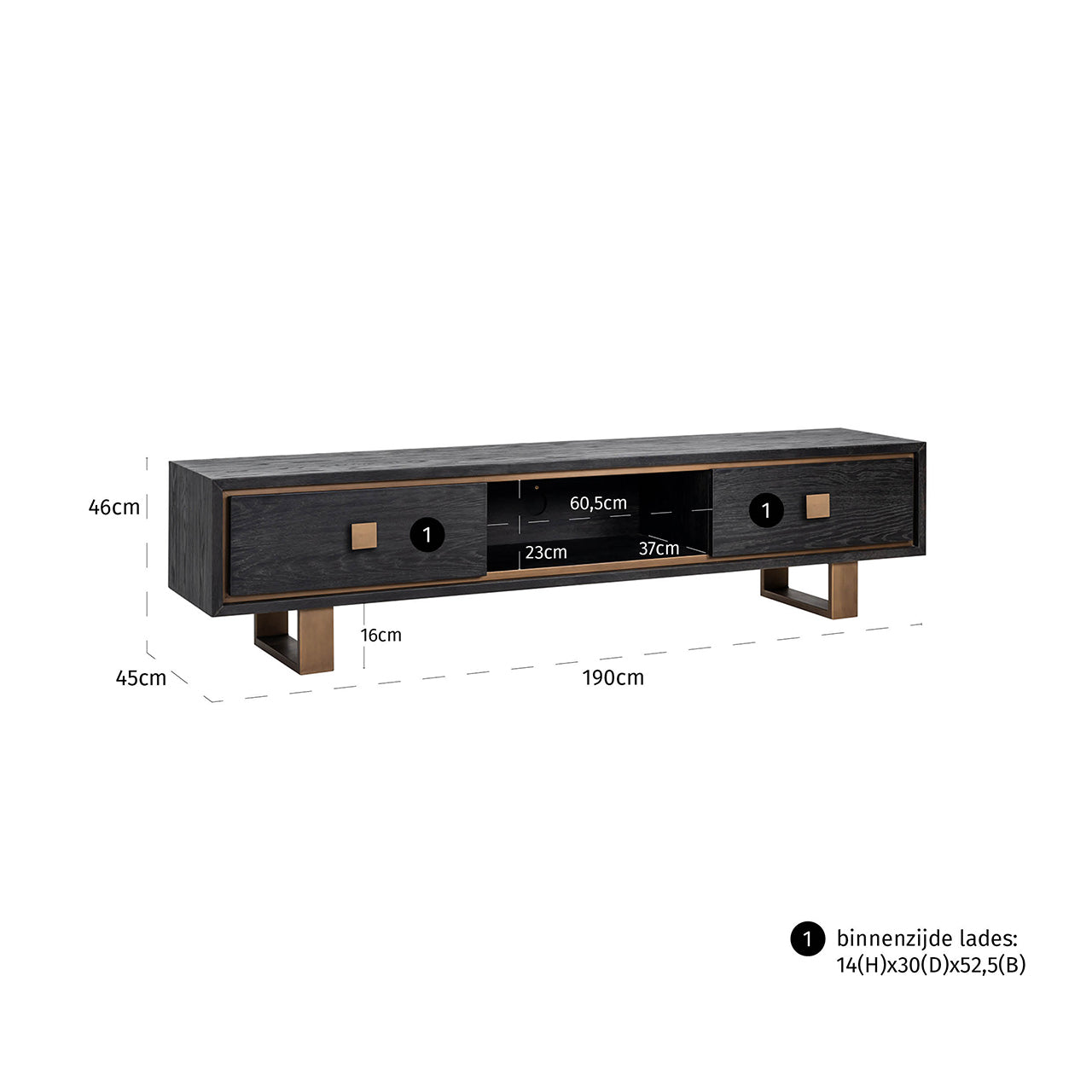 Richmond Interiors TV-Schrank Hunter black rustic TV-Schrank Richmond Interiors