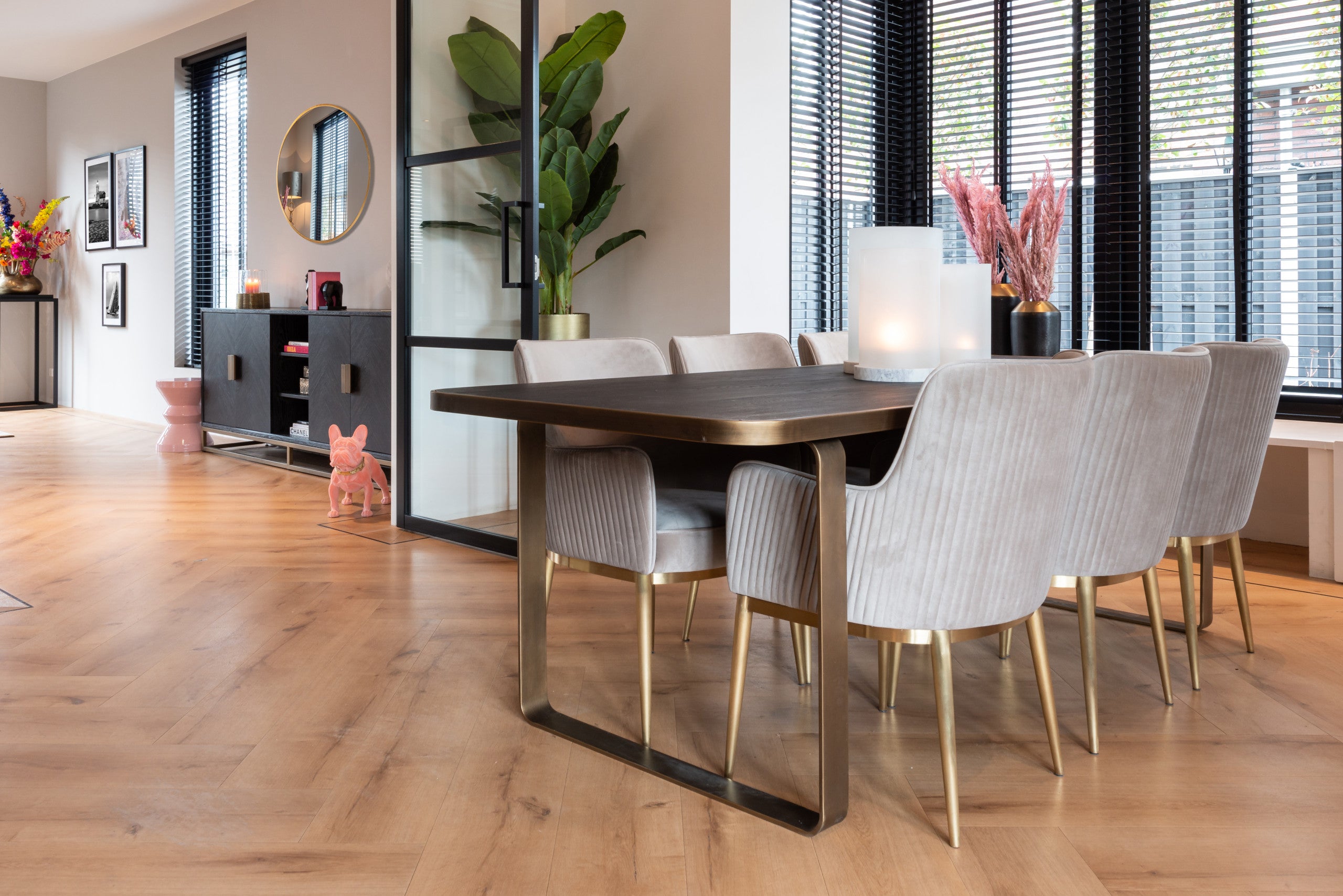 Richmond Interiors Spiegel Maevy gold 110Ø Spiegel Richmond Interiors