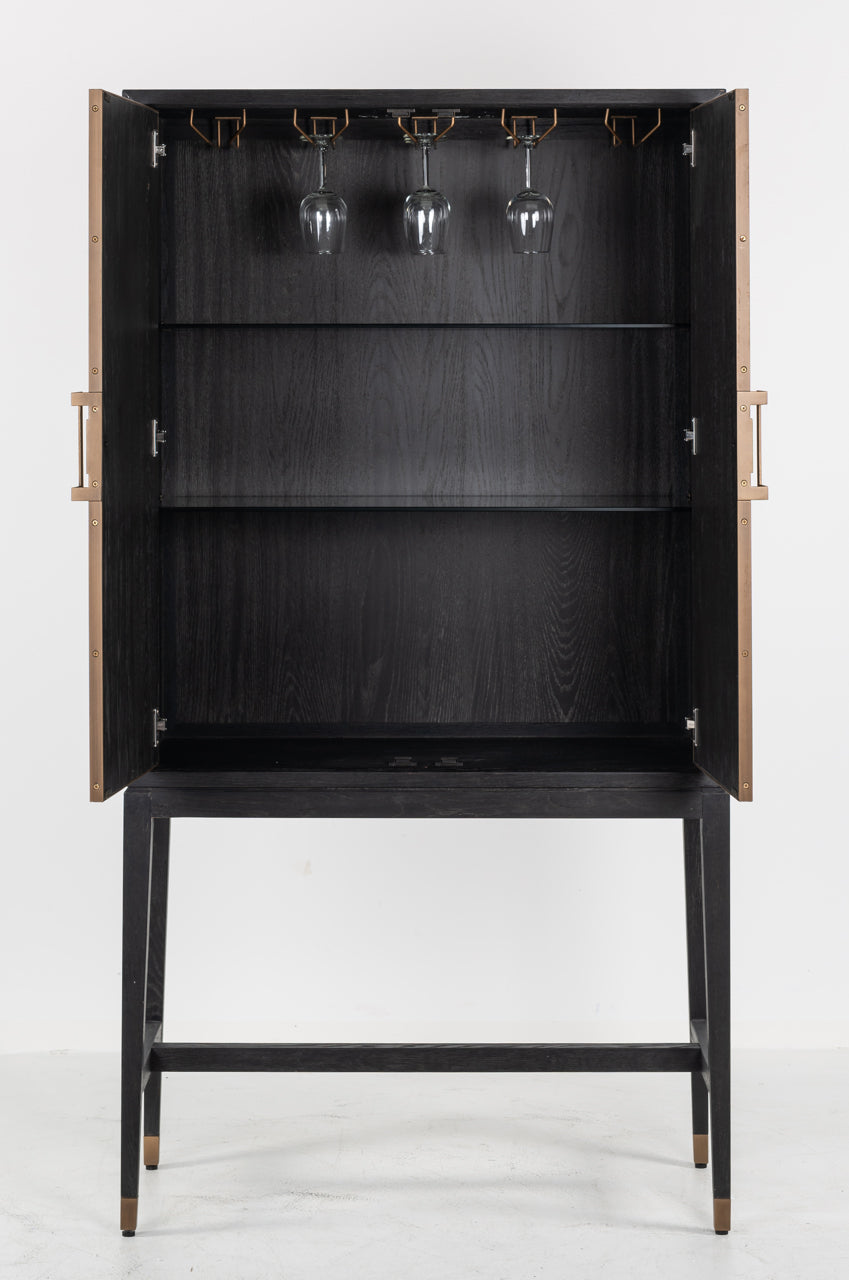 Richmond Interiors Schrank Bloomville brass shagreen Schrank Richmond Interiors