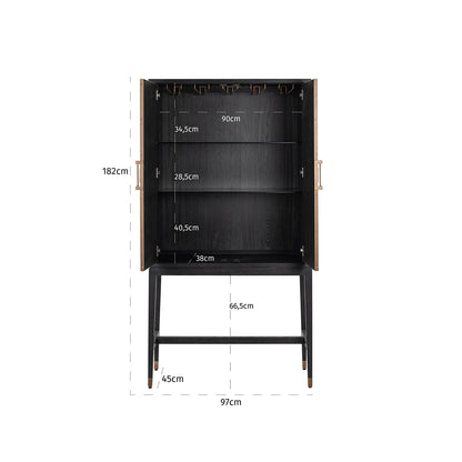 Richmond Interiors Schrank Bloomville brass shagreen Schrank Richmond Interiors