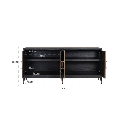 Richmond Interiors Sideboard Bloomville brass shagreen Sideboard Richmond Interiors
