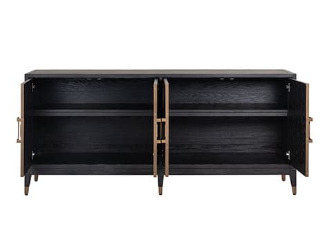 Richmond Interiors Anrichte Bloomville 4-Türen (Gold) Sideboard Richmond Interiors