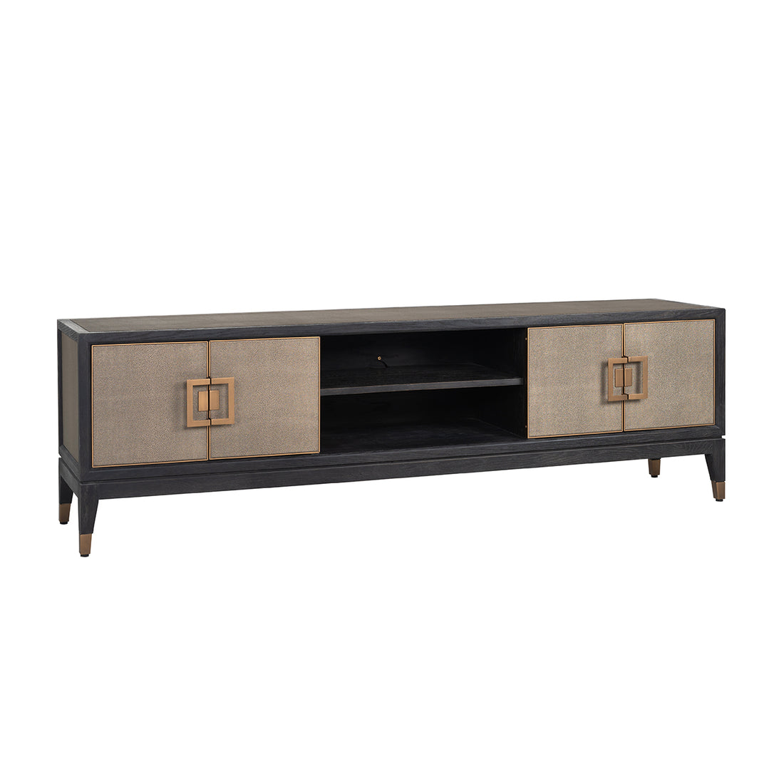Richmond Interiors TV-Schrank Bloomville brass shagreen TV-Schrank Richmond Interiors