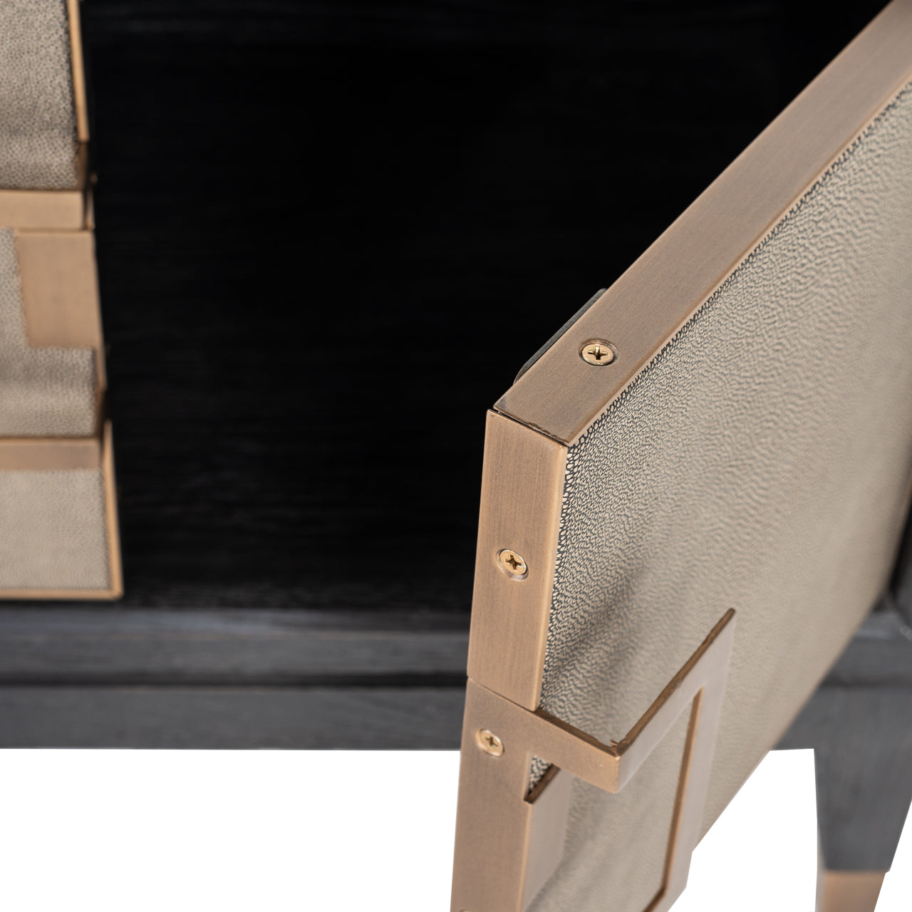 Richmond Interiors TV-Schrank Bloomville brass shagreen TV-Schrank Richmond Interiors