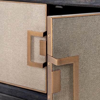 Richmond Interiors TV-Schrank Bloomville brass shagreen TV-Schrank Richmond Interiors