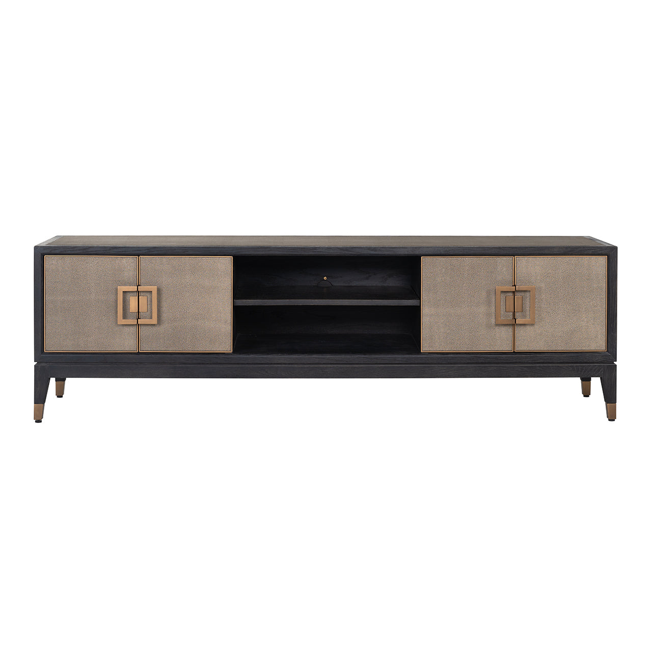Richmond Interiors TV-Schrank Bloomville brass shagreen TV-Schrank Richmond Interiors