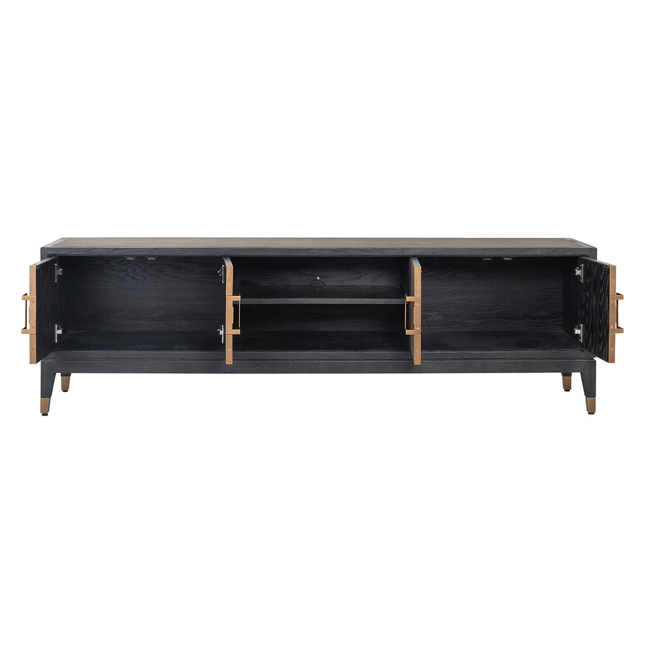 Richmond Interiors TV-Schrank Bloomville brass shagreen TV-Schrank Richmond Interiors