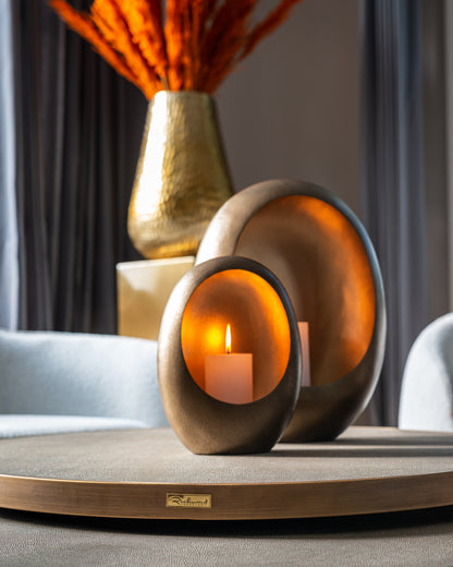 Richmond Interiors Couchtisch Bloomville brass shagreen incl. glass tops (Set of 2)