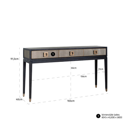 Richmond Interiors Konsole Bloomville brass shagreen Richmond Interiors