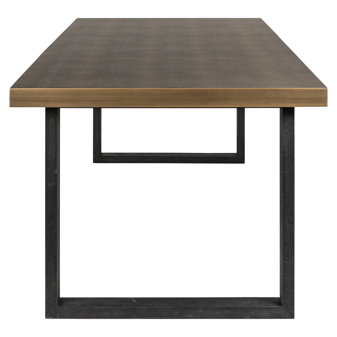 Richmond Interiors Esstisch Bloomville brass shagreen incl. glass top 200 Esstisch Richmond Interiors
