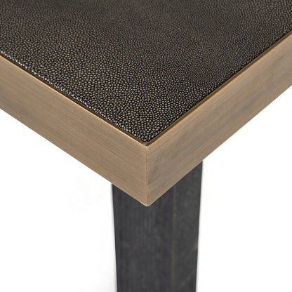 Richmond Interiors Esstisch Bloomville brass shagreen incl. glass top 230