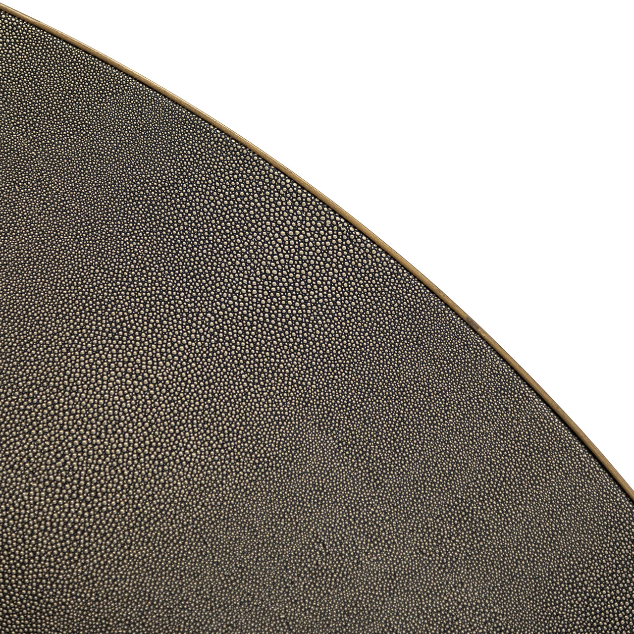 Richmond Interiors Esstisch Bloomville brass shagreen incl. glass top 140Ø Esstisch Richmond Interiors