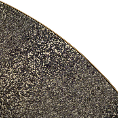 Richmond Interiors Esstisch Bloomville brass shagreen incl. glass top 140Ø Esstisch Richmond Interiors