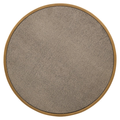 Richmond Interiors Beistelltisch Bloomville brass shagreen incl. glass (Set of 2) Beistelltisch Richmond Interiors