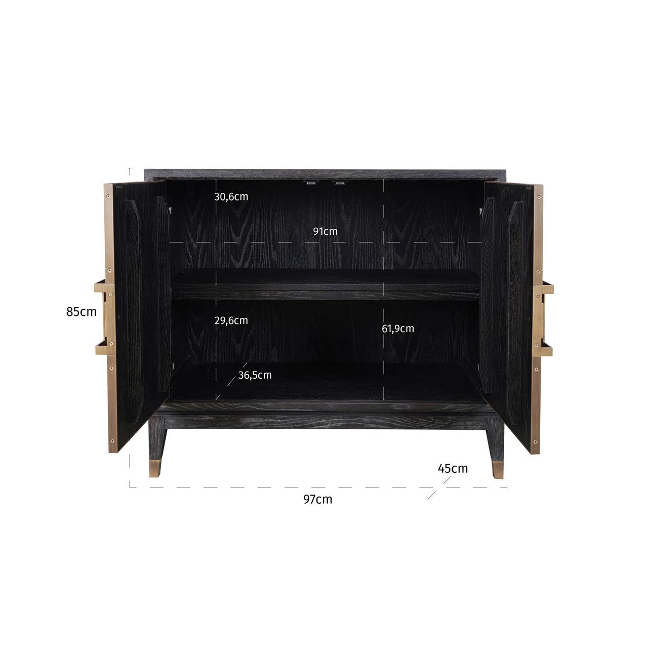 Richmond Interiors Sideboard Bloomville brass shagreen Sideboard Richmond Interiors