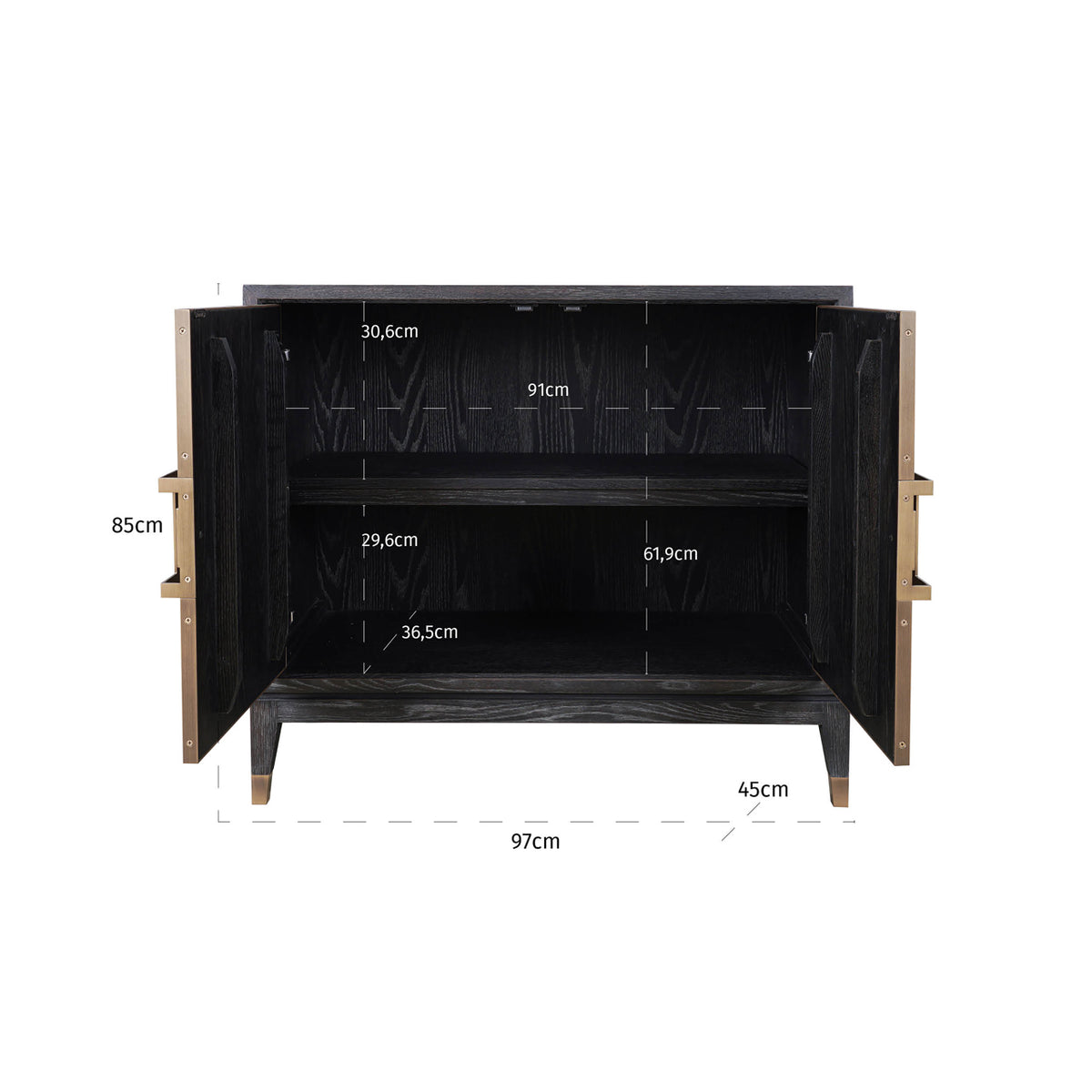 Richmond Interiors Sideboard Bloomville brass shagreen Richmond Interiors