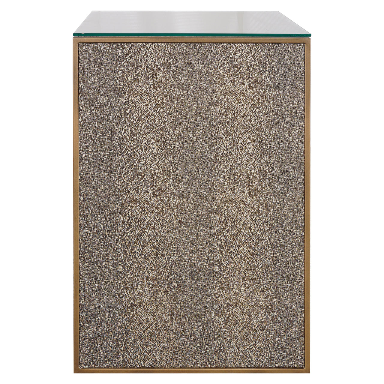 Richmond Interiors Nachttisch Bloomville – Brown (mit Glasplatte &amp; 1 Schublade) Nachttisch Richmond Interiors