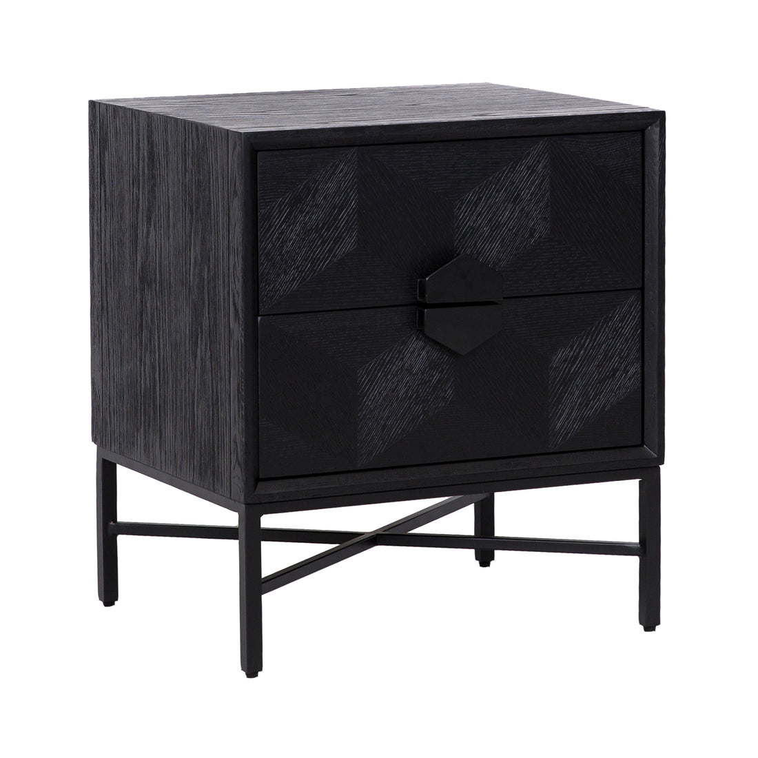 Richmond Interiors Nachttisch Blax black Nachttisch Richmond Interiors