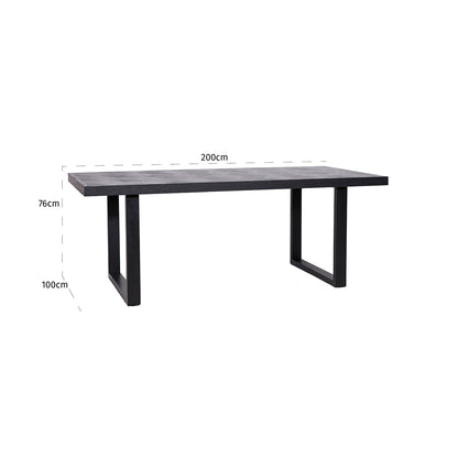 Richmond Interiors Esstisch Blax black 200 Esstisch Richmond Interiors
