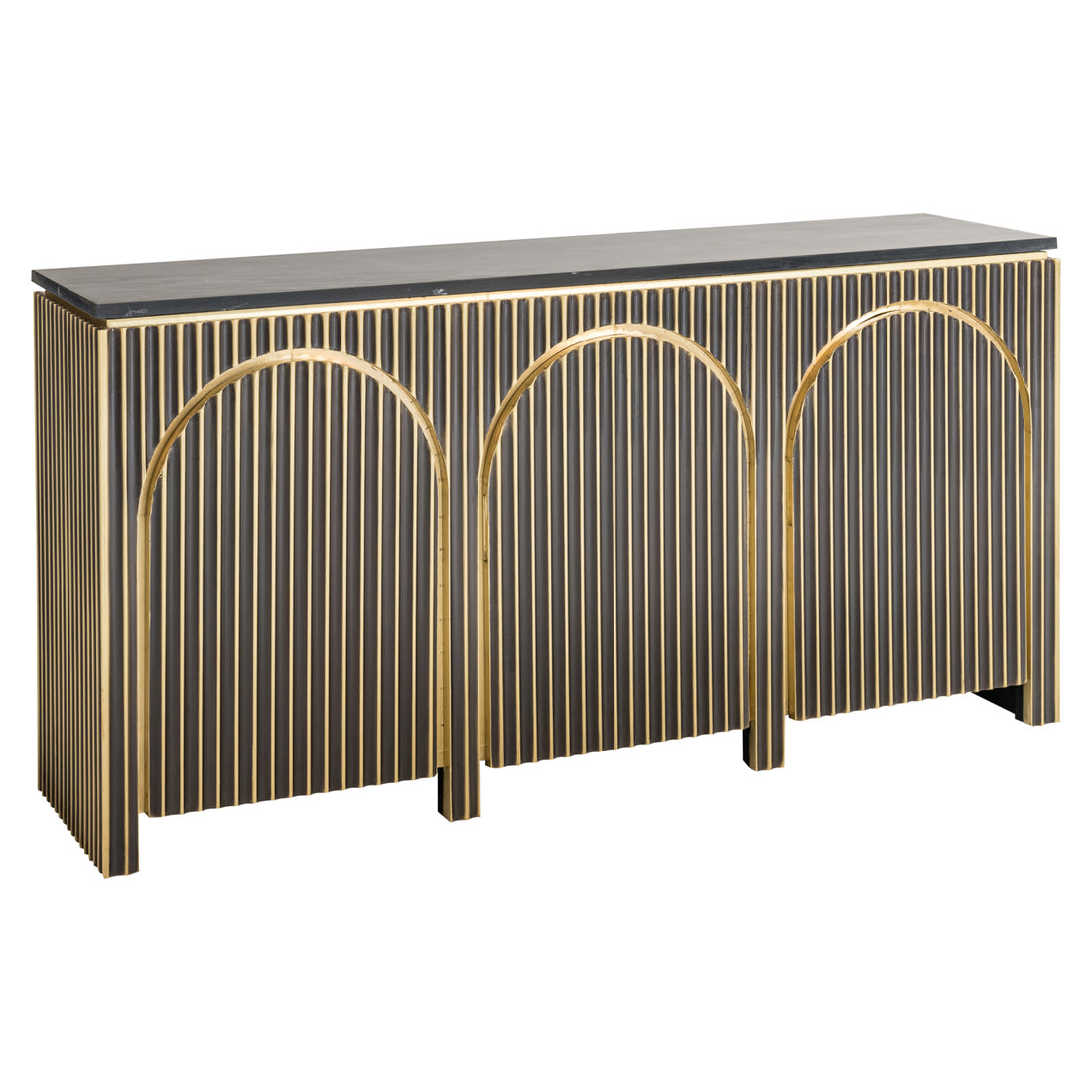 Richmond Interiors Sideboard Les Arcs brushed gold Sideboard Richmond Interiors