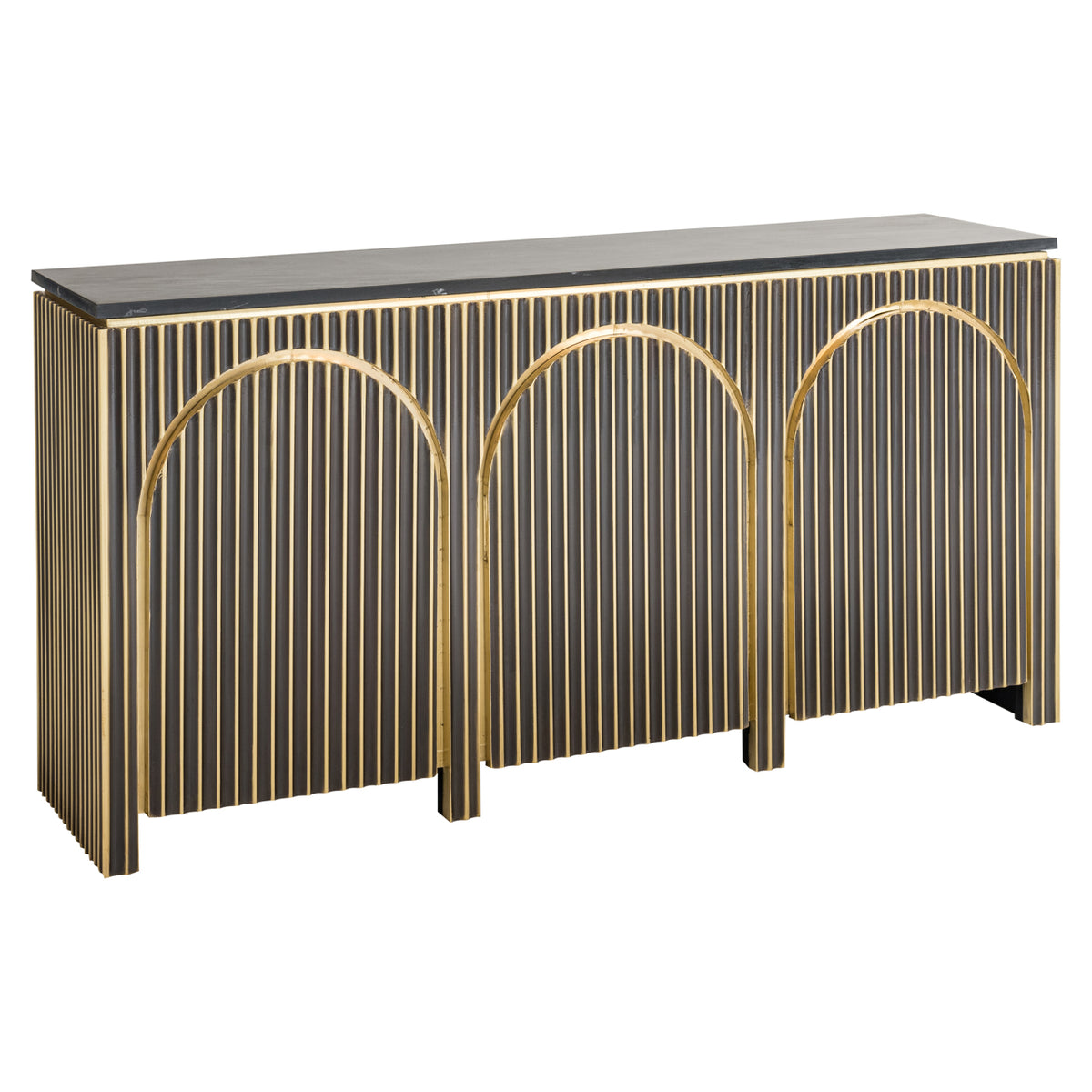 Richmond Interiors Sideboard Les Arcs brushed gold Richmond Interiors