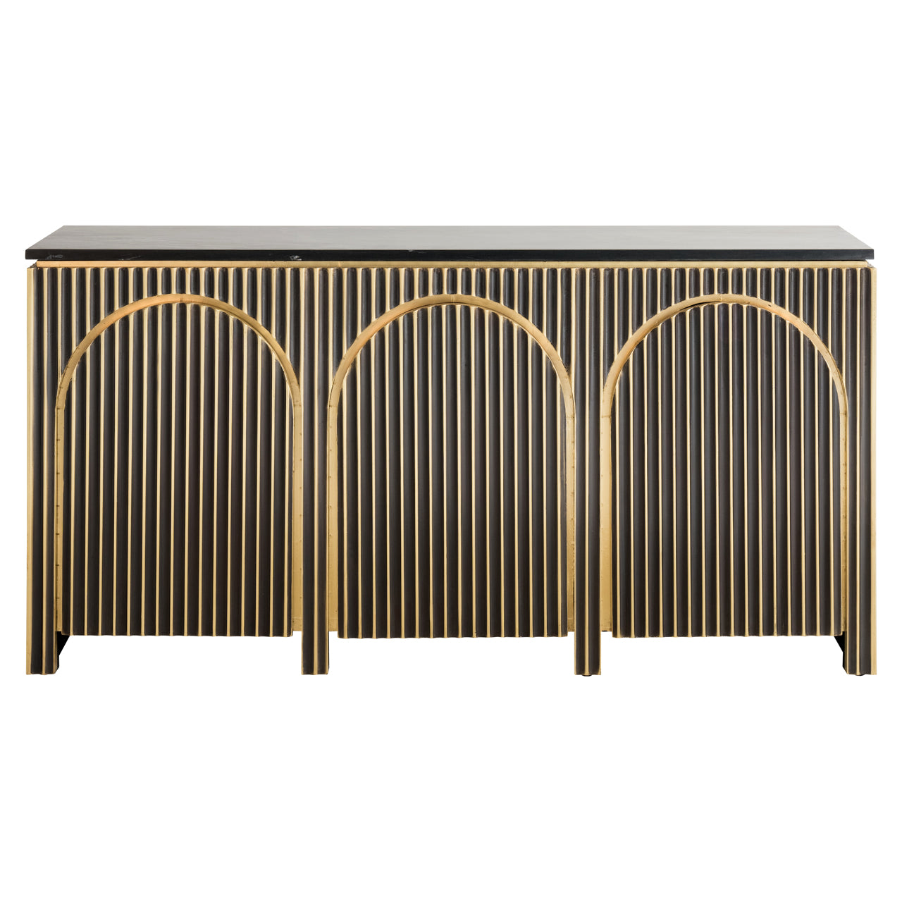 Richmond Interiors Sideboard Les Arcs brushed gold Sideboard Richmond Interiors