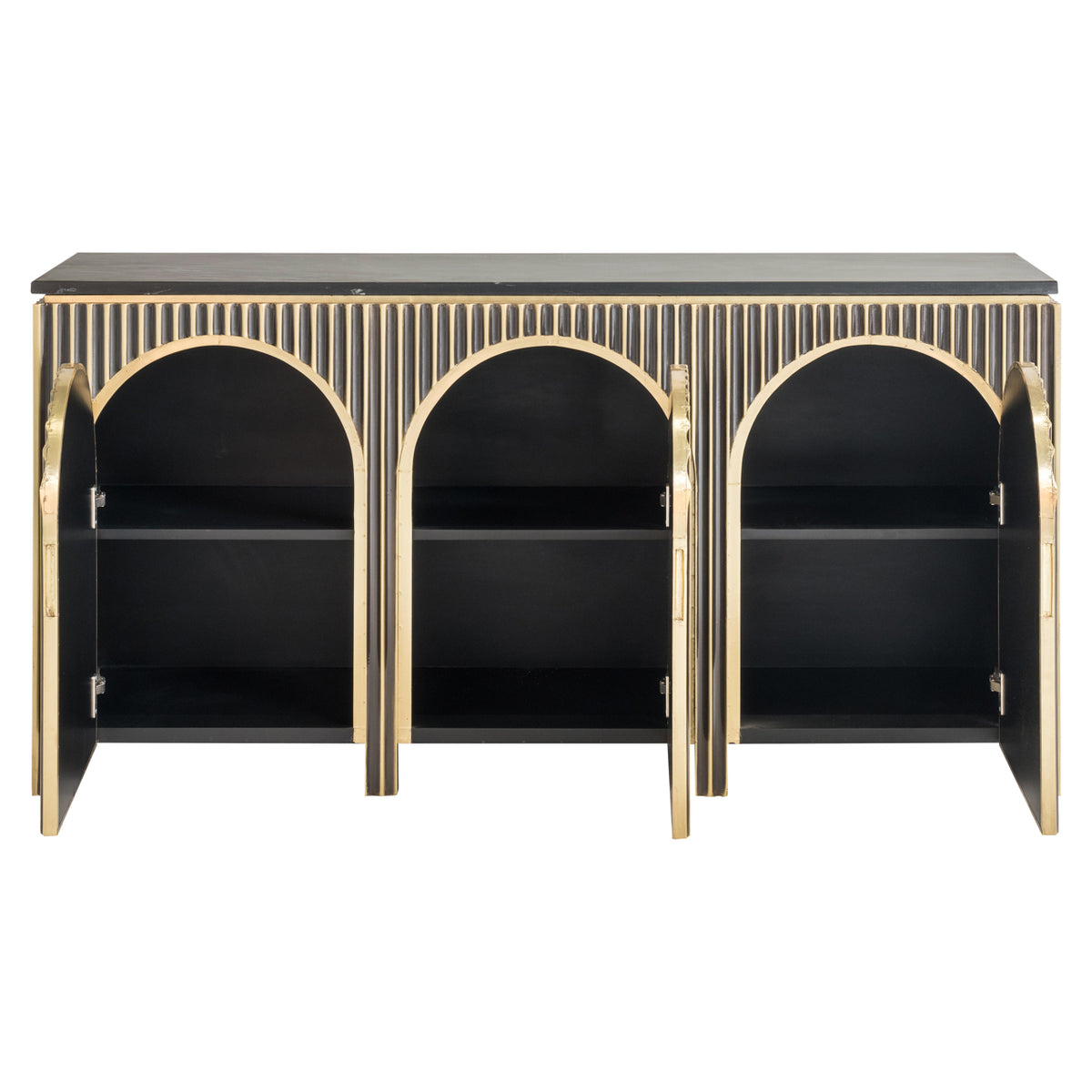 Richmond Interiors Sideboard Les Arcs brushed gold Richmond Interiors
