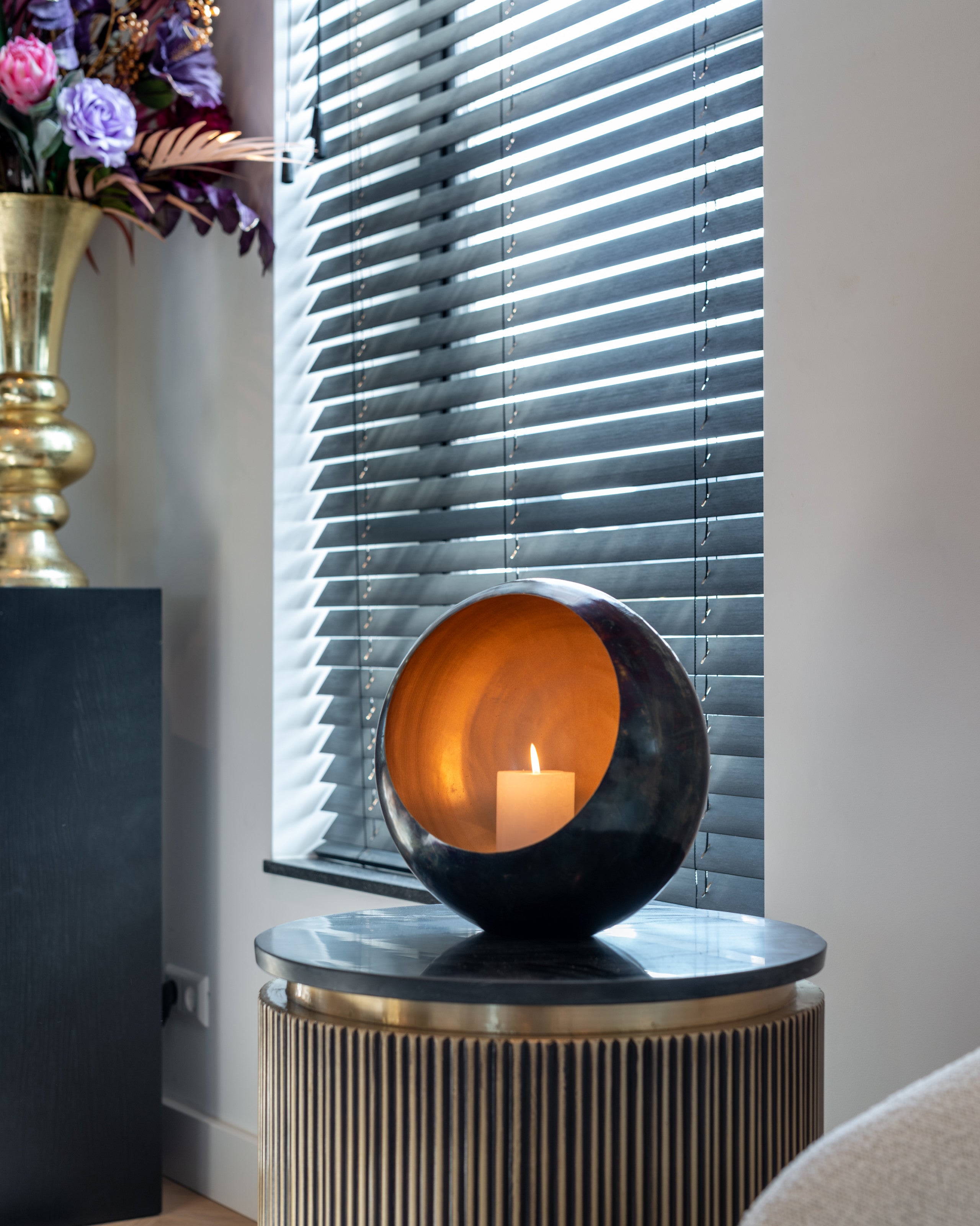 Richmond Interiors Beistelltisch Ironville gold 50Ø Beistelltisch Richmond Interiors