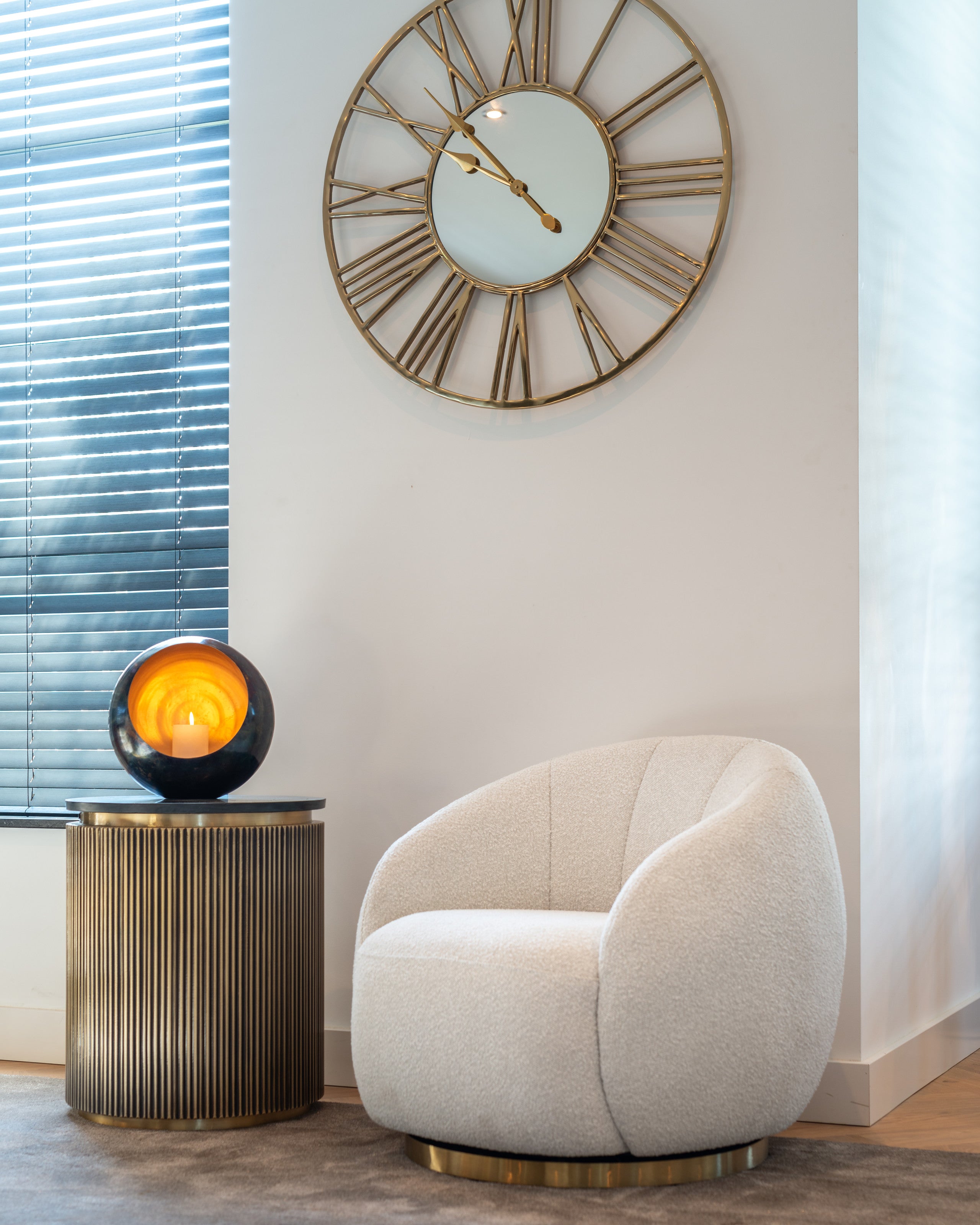 Richmond Interiors Beistelltisch Ironville gold 50Ø