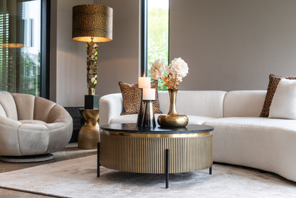 Richmond Interiors Couchtisch Ironville gold 90Ø Couchtisch Richmond Interiors
