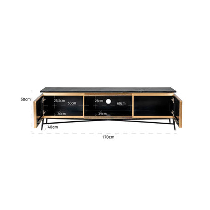 Richmond Interiors TV-Schrank Ironville gold TV-Schrank Richmond Interiors