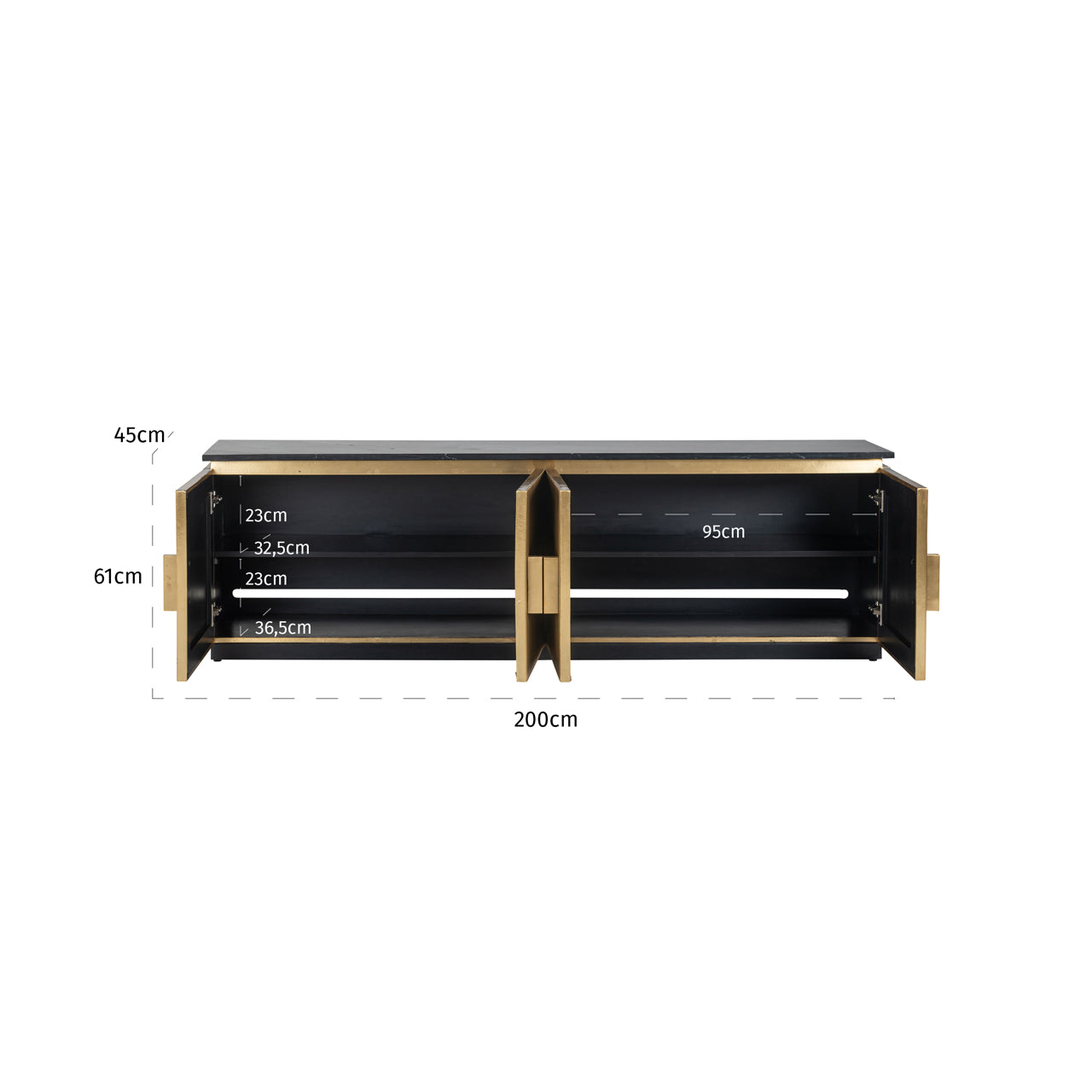 Richmond Interiors TV-Schrank Ironville gold TV-Schrank Richmond Interiors