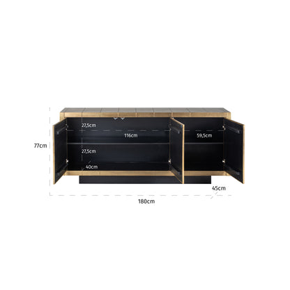 Richmond Interiors Sideboard Collada brushed gold Sideboard Richmond Interiors