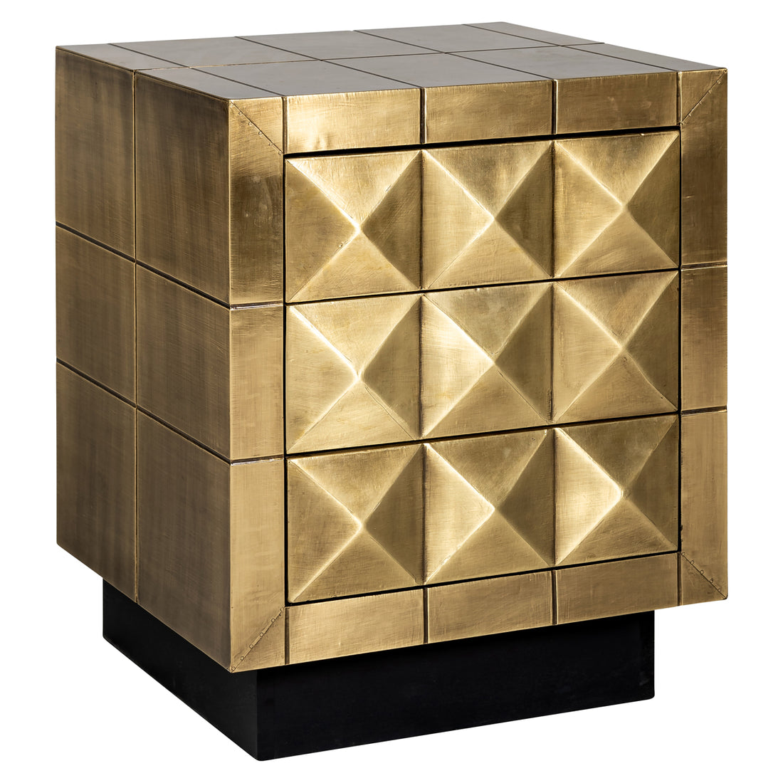Richmond Interiors Nachttisch Collada brushed gold Nachttisch Richmond Interiors