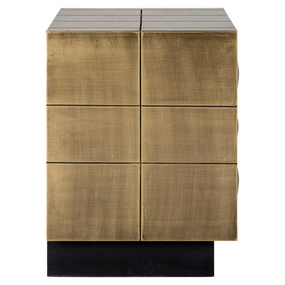 Richmond Interiors Nachttisch Collada brushed gold Nachttisch Richmond Interiors