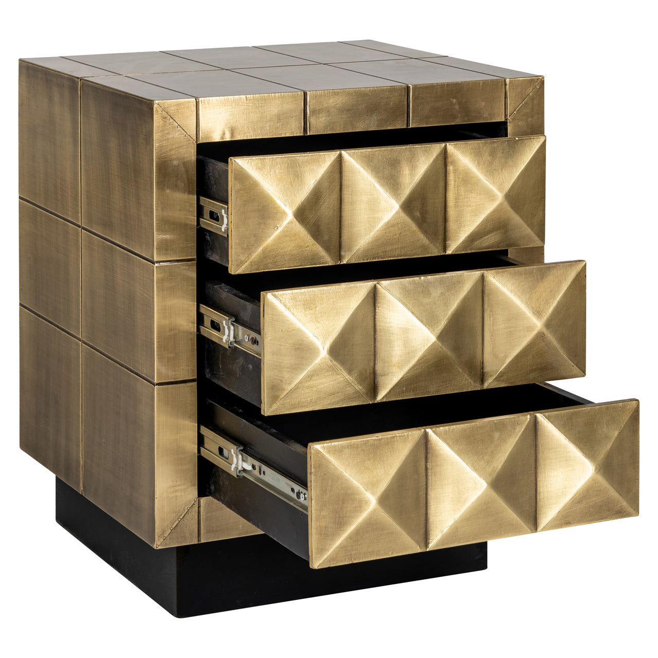 Richmond Interiors Nachttisch Collada brushed gold Nachttisch Richmond Interiors