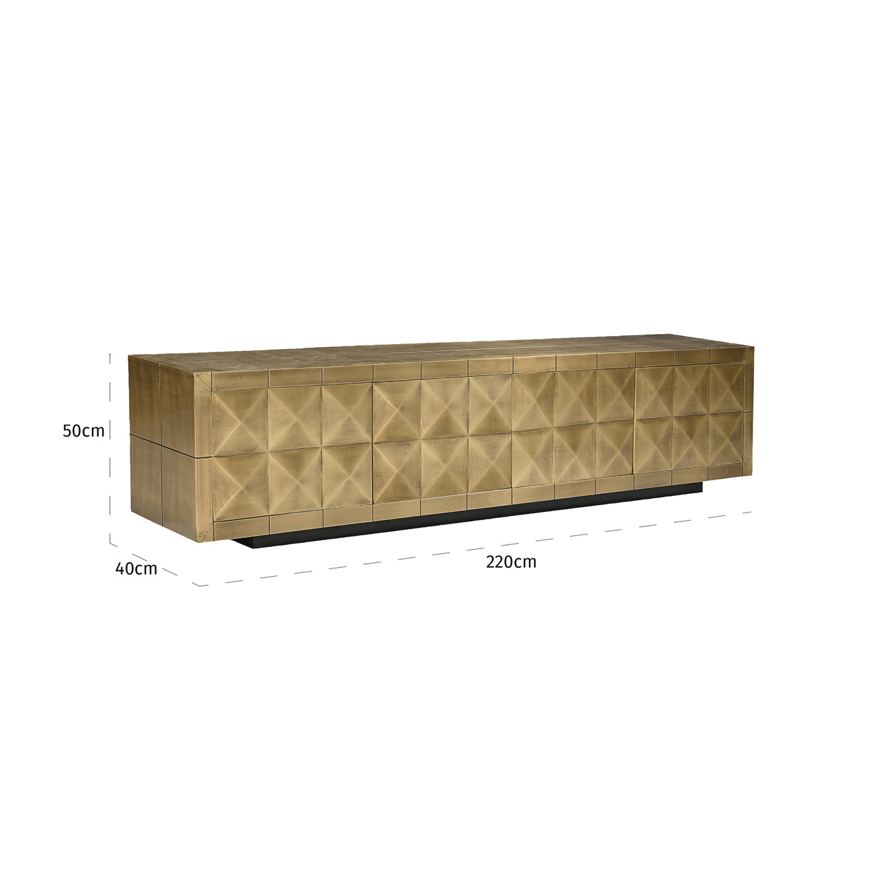 Richmond Interiors TV-Schrank Collada brushed gold TV-Schrank Richmond Interiors