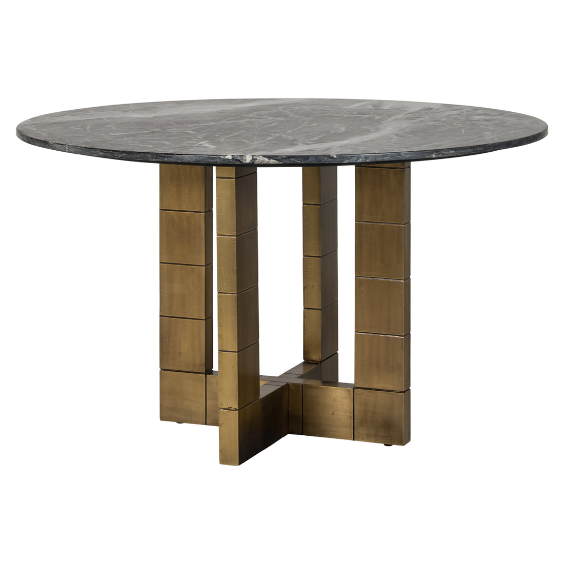 Richmond Interiors Esstisch Collada black/gold 130Ø Esstisch Richmond Interiors