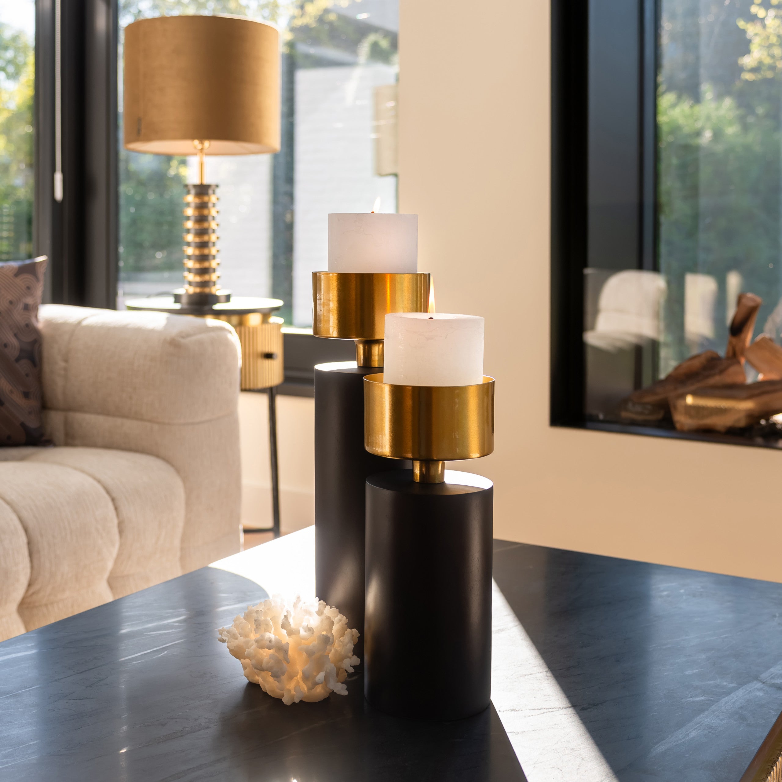 Richmond Interiors Couchtisch Ironville gold