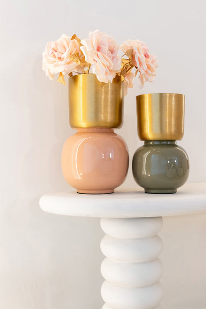 Richmond Interiors Vase Clover brushed gold