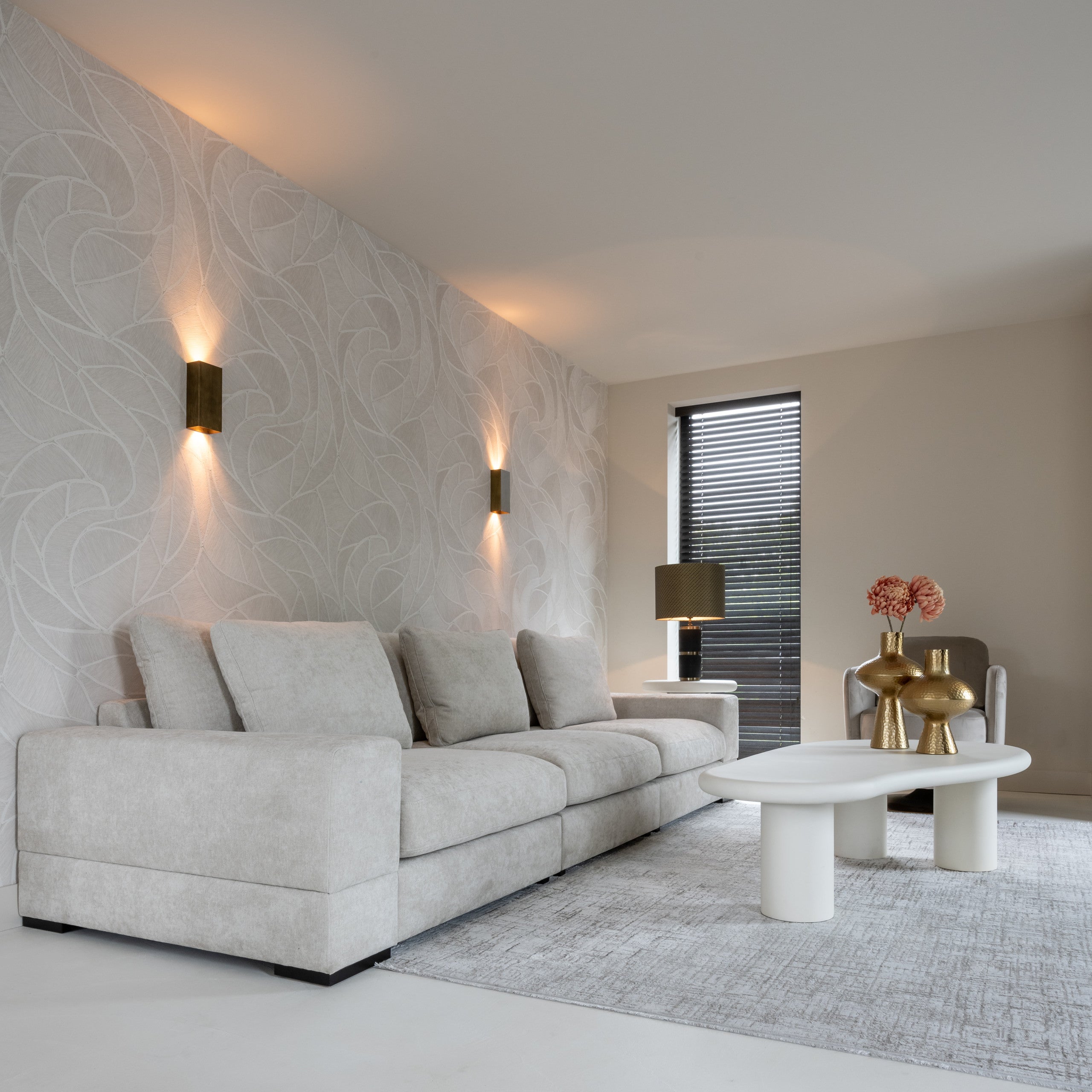 Richmond Interiors Couchtisch Bloomstone white 160x80 Couchtisch Richmond Interiors