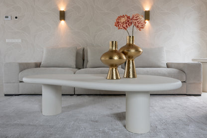 Richmond Interiors Couchtisch Bloomstone white 160x80 Couchtisch Richmond Interiors