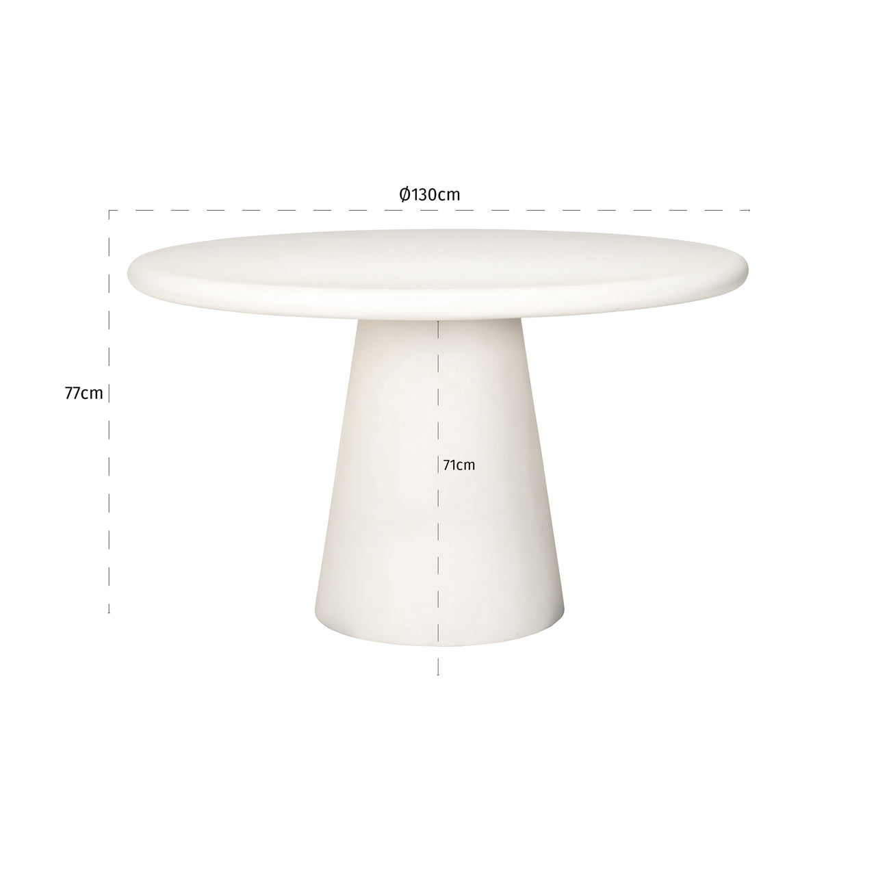 Richmond Interiors Esstisch Bloomstone white 130Ø Esstisch Richmond Interiors
