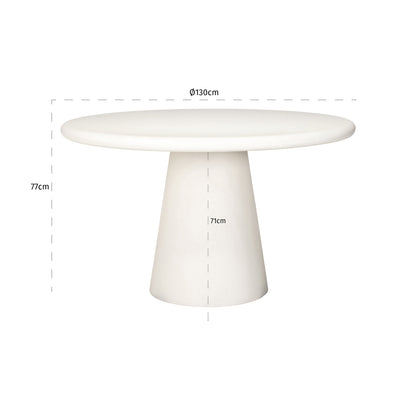 Richmond Interiors Esstisch Bloomstone white 130Ø Esstisch Richmond Interiors