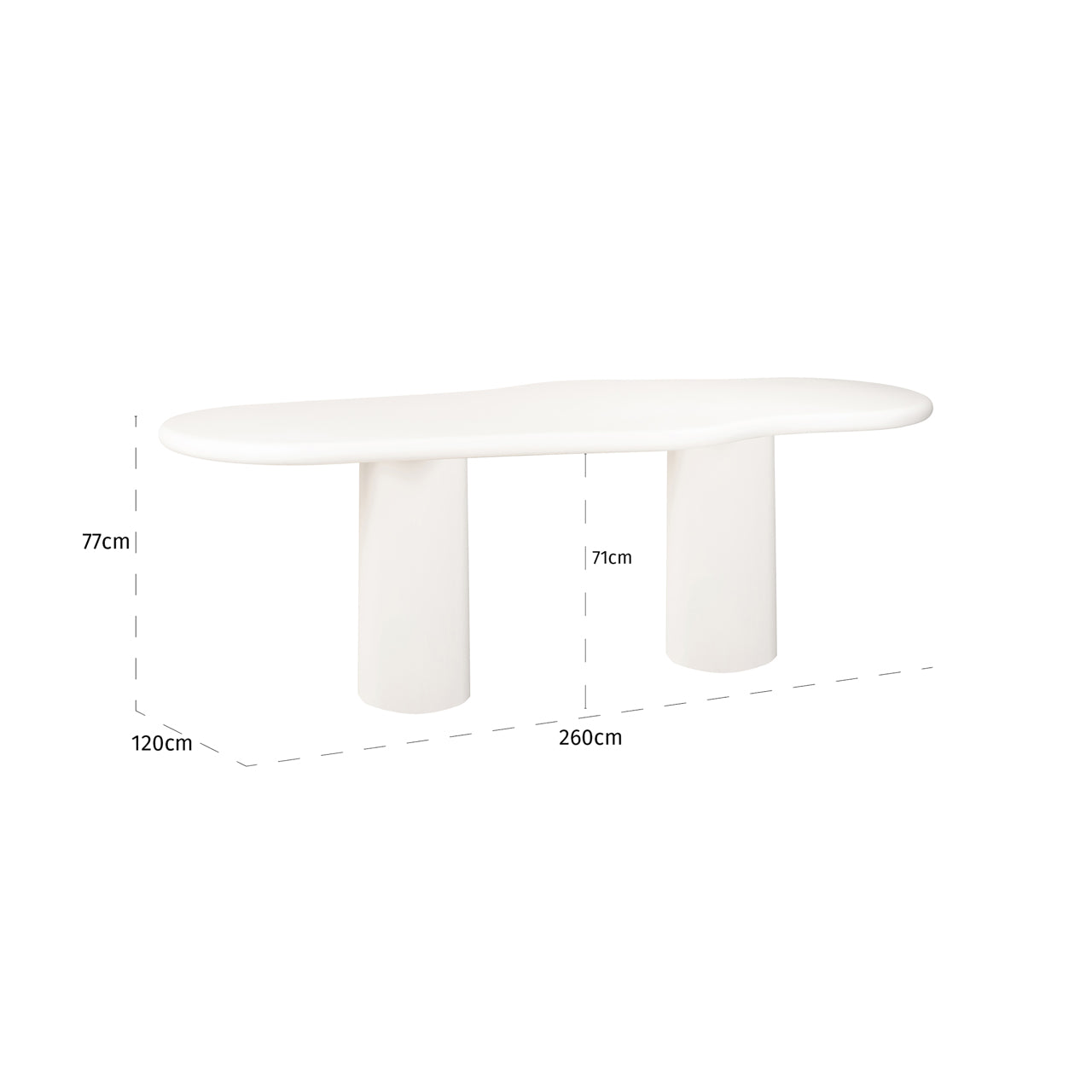 Richmond Interiors Esstisch Bloomstone white 260 Esstisch Richmond Interiors