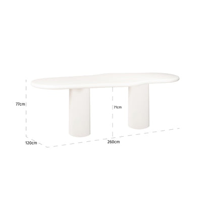 Richmond Interiors Esstisch Bloomstone white 260 Esstisch Richmond Interiors