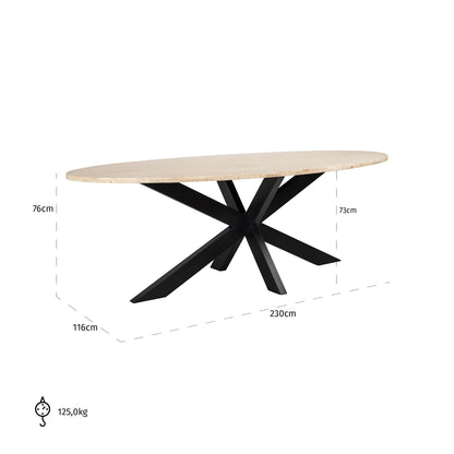 Richmond Interiors Esstisch Avalon bronze oval 230 Esstisch Richmond Interiors